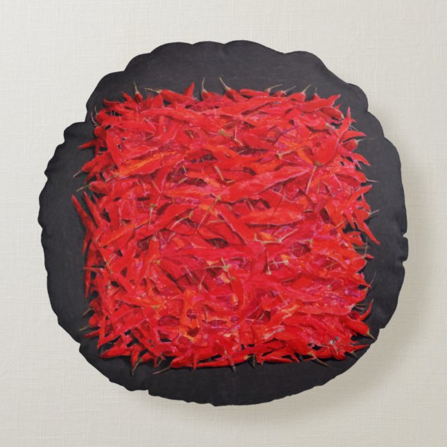 Chillies Round Cushion (Front)