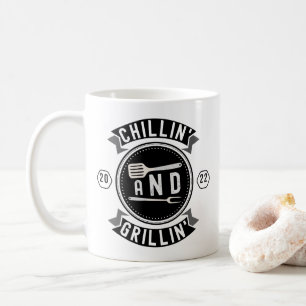 Chillin and Grillin Funny Outdoor Summer BBQ Coffee Mug