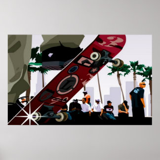 Chillin at the Skateboard Park - Poster