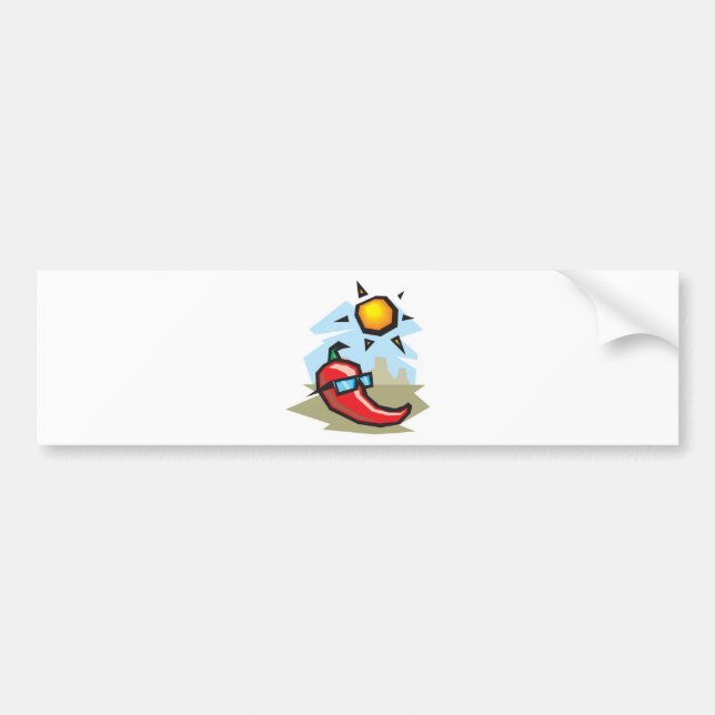 chillin chilli pepper bumper sticker (Front)