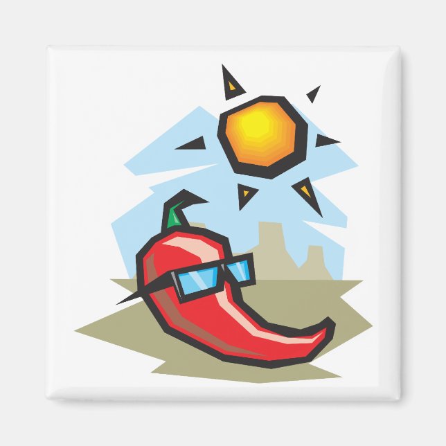 chillin chilli pepper magnet (Front)