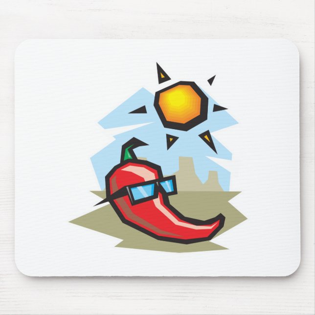 chillin chilli pepper mouse mat (Front)