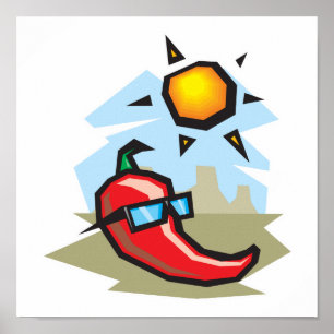 chillin chilli pepper poster
