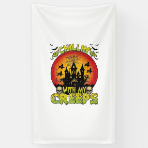 Chillin Creeps Haunted House Halloween Witches Sku Banner