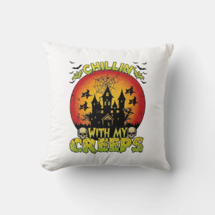 Chillin Creeps Haunted House Halloween Witches Sku Cushion