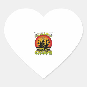Chillin Creeps Haunted House Halloween Witches Sku Heart Sticker