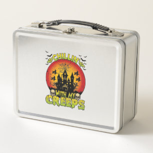 Chillin Creeps Haunted House Halloween Witches Sku Metal Lunch Box