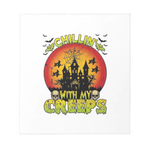 Chillin Creeps Haunted House Halloween Witches Sku Notepad