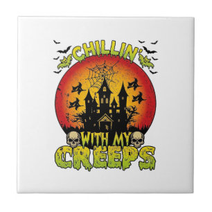 Chillin Creeps Haunted House Halloween Witches Sku Tile