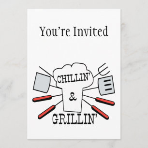 Chillin & Grillin BBQ Fun Invitation