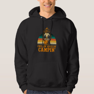 Chillin' Grillin' Campin'  Camping Humor Camper Fa Hoodie