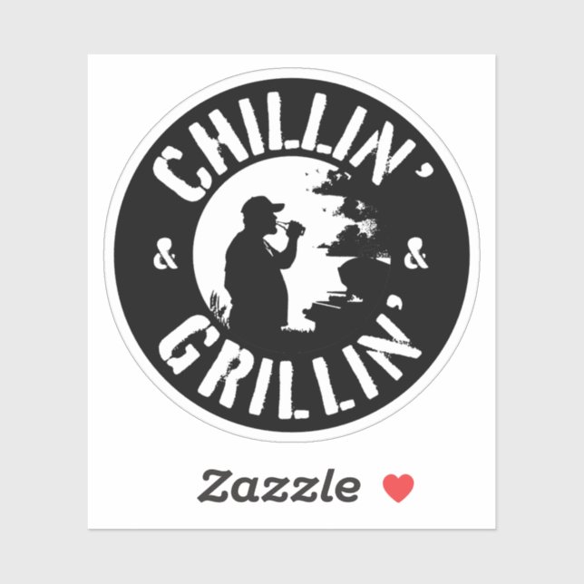 Chillin’ & Grillin’ White Stamp (Sheet)