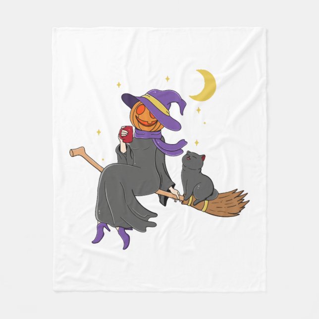Chillin Halloween  Fleece Blanket (Front)