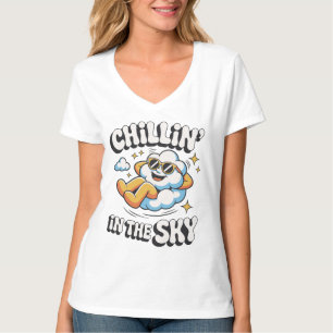 Chillin' in the Sky Retro Cloud Design for Summer T-Shirt