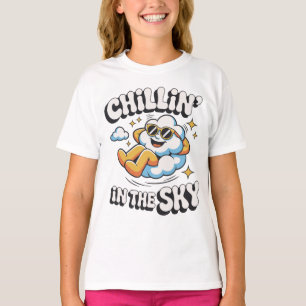 Chillin' in the Sky Retro Cloud Design for Summer T-Shirt