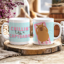 Chillin' Like a Capybara Funny Summer Trendy