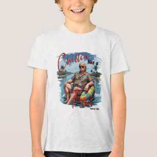 Chillin Like A Felon Funny Trump For President Sum Tri-Blend Shirt