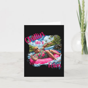 Chillin Like A Felon Funny Trump Shirt Summer Trum Card