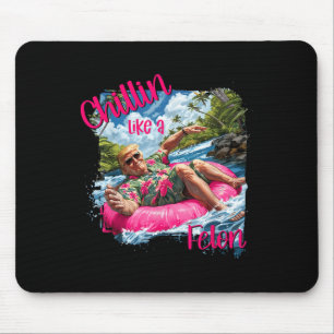 Chillin Like A Felon Funny Trump Shirt Summer Trum Mouse Mat