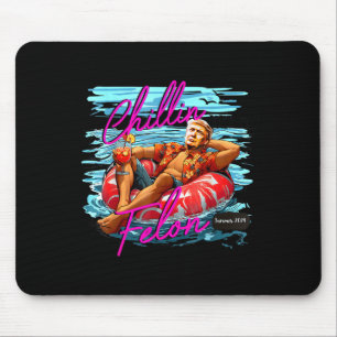 Chillin Like A Felon Retro Pink Summer Funny Trump Mouse Mat