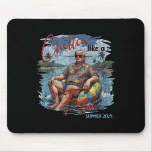 Chillin Like A Felon Retro Summer Vintage Funny Tr Mouse Mat