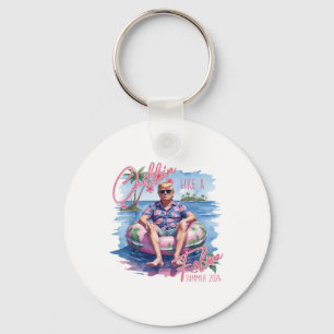 Chillin Like A Felon Summer 2024 Funny Trump 2024 Key Ring