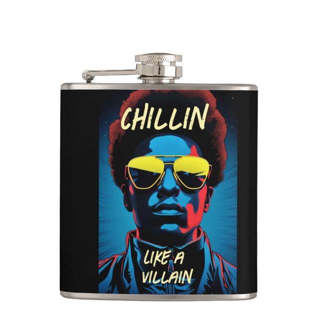 Chillin Like a Villain Flask (Front)