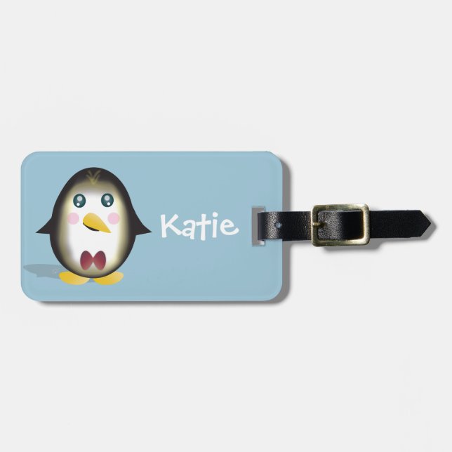 Chillin' Penguin Luggage Tag (Front Horizontal)