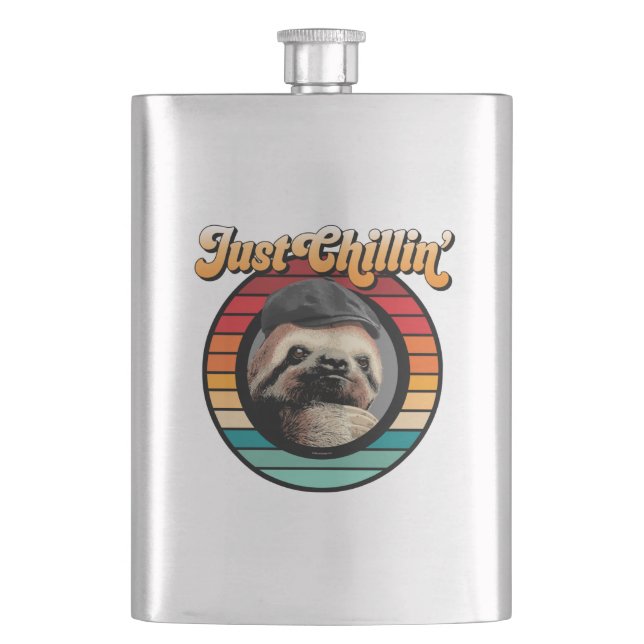 Chillin’ Sloth Hip Flask (Front)