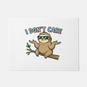 Chillin' Sloth I Don't Care Design Essential T-Shi Doormat