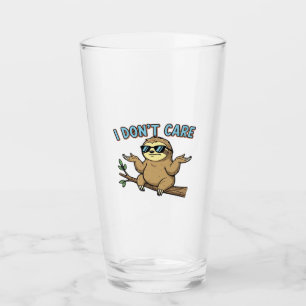 Chillin' Sloth I Don't Care Design Essential T-Shi Glass