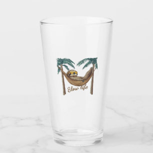 Chillin' Sloth in a Hammock Oversized T-Shirt Glass