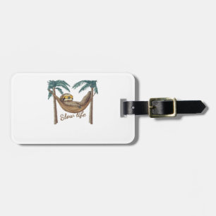 Chillin' Sloth in a Hammock Oversized T-Shirt Luggage Tag
