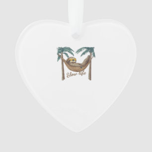 Chillin' Sloth in a Hammock Oversized T-Shirt Ornament