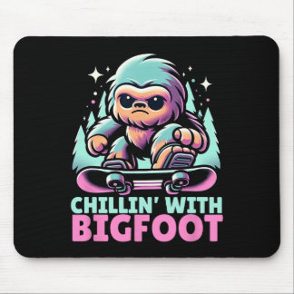 Chillin’ With Bigfoot Alpine Winter Sports Snowboa Mouse Mat
