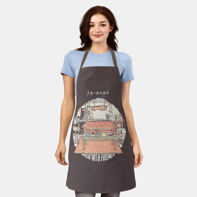 Chillin' with FRIENDS™ Cartoon Apron (Worn)