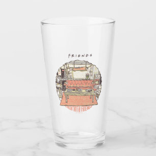 Chillin' with FRIENDS™ Cartoon Glass