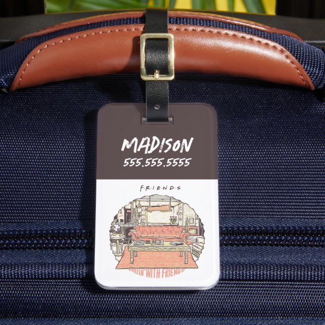 Chillin' with FRIENDS™ Cartoon Luggage Tag (Front Insitu 2)