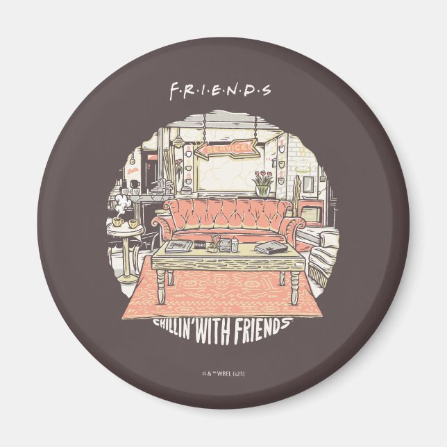 Chillin' with FRIENDS™ Cartoon Magnet (Front)
