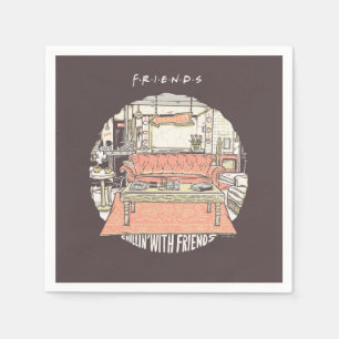 Chillin' with FRIENDS™ Cartoon Napkin