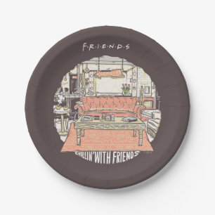 Chillin' with FRIENDS™ Cartoon Paper Plate