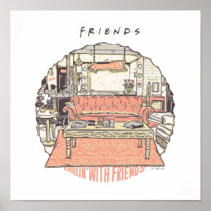 Chillin' with FRIENDS™ Cartoon Poster