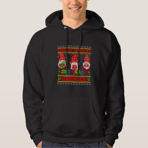 Chillin' With My 3rd Grade Gnomies Ugly Christmas Hoodie
