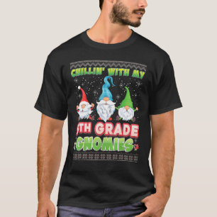 Chillin With My 9th Grade Gnomies Ugly Sweater Chr