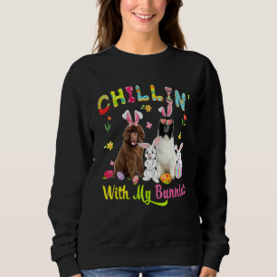 Chillin' With My Bunnies Cute Bunny Newfoundland D Sweatshirt