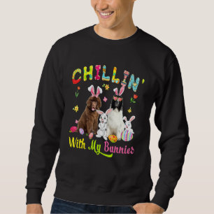 Chillin' With My Bunnies Cute Bunny Newfoundland D Sweatshirt