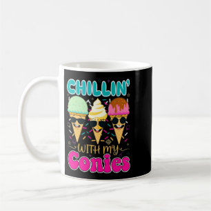 Chillin With My Conies Retro Ice Cream Summer Coffee Mug