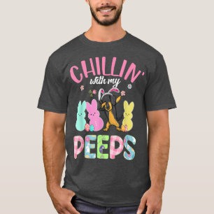 Chillin' With My Dachshund Dog Bunny Easter Day 20 T-Shirt