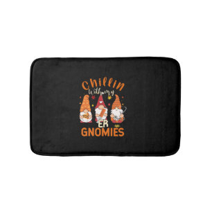 Chillin With My ER Gnomies Nurse Gnome Thanksgivin Bath Mat