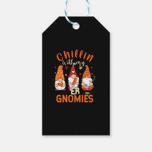Chillin With My ER Gnomies Nurse Gnome Thanksgivin Gift Tags